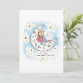 I love you to the moon and back einladung (Stehend Vorderseite)