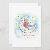 I love you to the moon and back einladung (Vorne/Hinten)