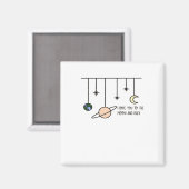 I Love You To The Moon And Back Elegant Minimal St Magnet (Vorderseite/Rückseite)