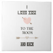I love you to the moon and back fliese (Vorderseite)