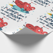 I love you to the moon and back geschenkpapier (Ecke)