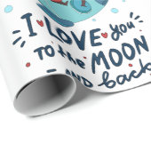 I love you to the moon and back geschenkpapier (Rolleneckpunkt)
