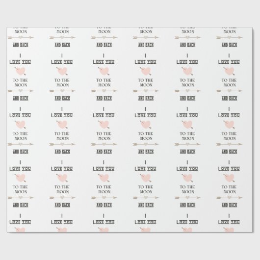 I love you to the moon and back geschenkpapier (Flach)