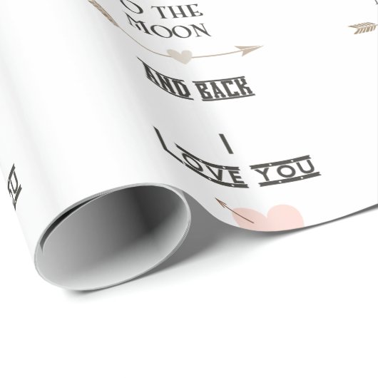 I love you to the moon and back geschenkpapier (Rolleneckpunkt)