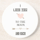 I love you to the moon and back getränkeuntersetzer (Vorne)