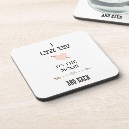 I love you to the moon and back getränkeuntersetzer (Linke Seite)