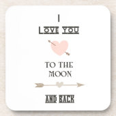 I love you to the moon and back getränkeuntersetzer (Vorderseite)