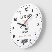 I love you to the moon and back große wanduhr (Winkel)