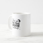 I Love You To The Moon And Back Heartfelt Minimal Kaffeetasse (Vorderseite Links)
