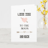 I love you to the moon and back karte (Gelbe Blume)