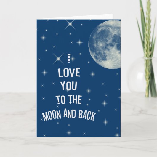 I love you to the moon and back karte (Vorderseite)