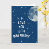 I love you to the moon and back karte (Gelbe Blume)