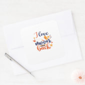 I Love You To The Moon And Back Modern Romantic De Quadratischer Aufkleber (Umschlag)