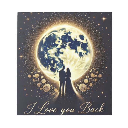 I love you to the moon and back notizblock (Vorderseite)