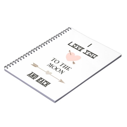 I love you to the moon and back notizblock (Linke Seite)