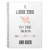 I love you to the moon and back notizblock (Vorderseite)