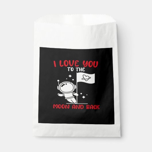 I Love You To The Moon And Back Playful Valentine  Geschenktütchen (Vorderseite)