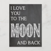 I love you to the moon and back postcard postkarte (Vorderseite)