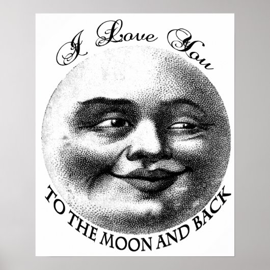 I love you to the moon and back poster (Vorne)