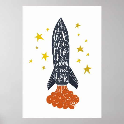 I love you to the moon and back poster (Vorne)