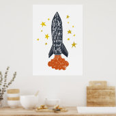 I love you to the moon and back poster (Küche)