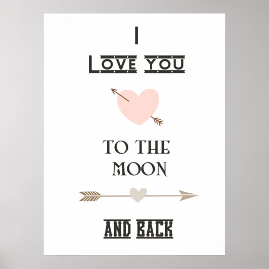 I love you to the moon and back poster (Vorne)