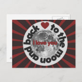 I love you to the moon and back postkarte (Vorne/Hinten)