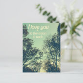 I love you to the moon and back postkarte (Stehend Vorderseite)