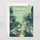 I love you to the moon and back postkarte (Vorne/Hinten)