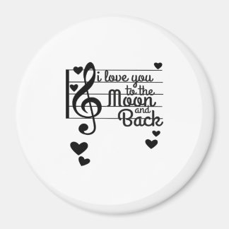 I Love You To The Moon And Back Repeating Love Quo Magnet