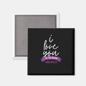 I Love You To The Moon And Back Romantic Aesthetic Magnet (Vorderseite/Rückseite)