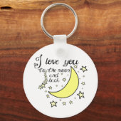 I love you to the moon and back schlüsselanhänger (Vorderseite)