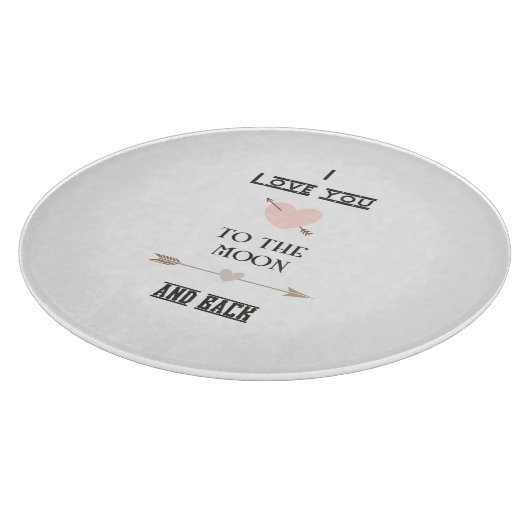 I love you to the moon and back schneidebrett (Ecke)