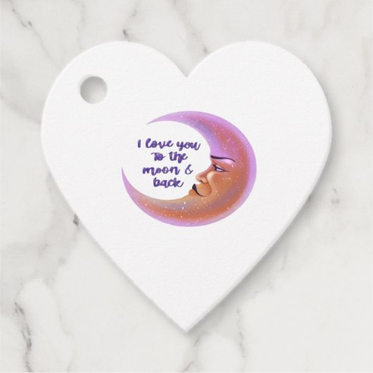 I Love You To The Moon And Back Timeless Love Styl Geschenkanhänger (Vorderseite)
