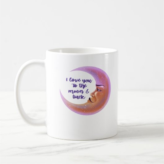 I Love You To The Moon And Back Timeless Love Styl Kaffeetasse (Links)