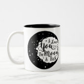 I love you to the moon and back zweifarbige tasse (Links)