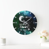 I love You To The Moon & Back Große Wanduhr (Zuhause)