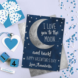 I Love You To The Moon & Back Valentine's Day Feiertagskarte
