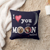 I Love You to the Moon Customized Throw Pillow Kissen (Decke)