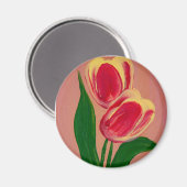 I Love You Tulip Much Magnet (Vorderseite/Rückseite)