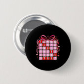 I Love You Valentine Kids Preppy Valentine's Day L Button (Vorne & Hinten)