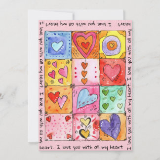 I love you with all my heart, Valentinskarte Feiertagskarte