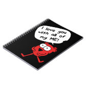 I Love You With All My Me – Cute Valentine Notizblock (Linke Seite)
