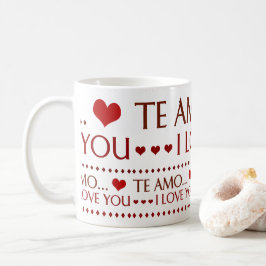 I Love You zerteilt - Kaffeetasse