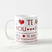 I Love You zerteilt - Kaffeetasse (Links)