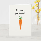 I Love Your Carrot Fun Card Karte (Gelbe Blume)