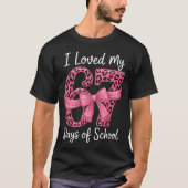 I Loved My 67 Days Of School Coquette Girls Women T-Shirt (Vorderseite)