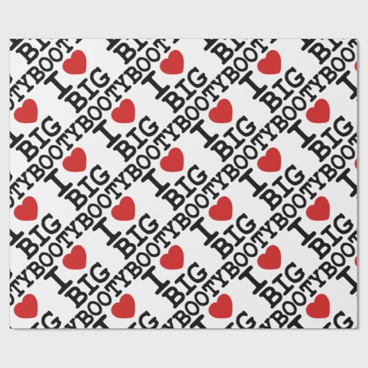 I LOVGE GROSSER HINTERN GESCHENKPAPIER (Flach)