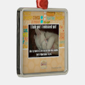 I lub Yu! Ich verfehlte Yu! Silbernes Ornament (Rechts)