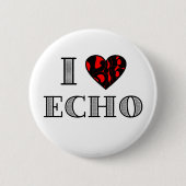 I LubDub Echo-Rot Button (Vorderseite)